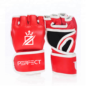 Calidad Premium medio dedo cuero boxeo MMA guantes Fitness entrenamiento Kickboxing nuevo venta al por mayor precio de venta caliente medio dedo - Product Image 6