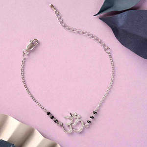 Compre Pulseras Mangalsutra de Plata Pura con Cuentas Finas, Regalo para Esposas - Product Image 2