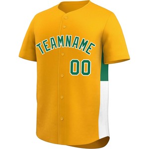 Jersey de béisbol personalizado con tela de malla bordada abotonada estilo profesional equipo de jóvenes adultos uniforme aparejo sarga número Dry Fit - Product Image 4