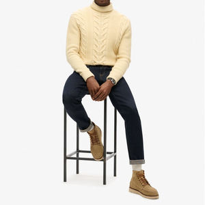 Suéteres nuevos Suéter informal transpirable Suéter de estilo informal de cuello redondo para hombres Suéter para hombres - Product Image 5