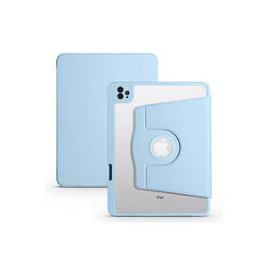 Étui en acrylique bleu Netzy 2025 M3 pour iPad Air 11, protecteur avec compartiment pour stylet thermique, support rotatif, compatible Kindle Pro - Product Image 1