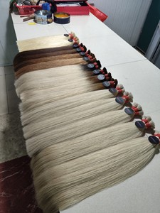 Extensiones de cabello humano crudo Yaki recto vietnamita 100% virgen más vendidas Extensiones de cabello humano completo de color claro de alta calidad - Product Image 2