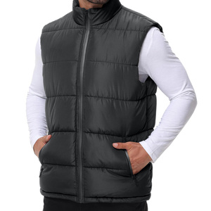 Personnalisé Hommes Automne et Hiver Chaud Confortable Gilet Sans Manches Vers Le Bas Coton Col Montant Manteau Grande Taille Veste - Product Image 1
