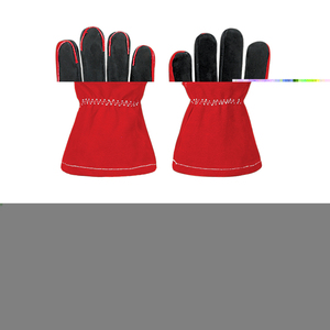 ถุงมือเชื่อมหนังวัวแบบพรีเมี่ยม, ถุงมือกันไฟใช้ในอุตสาหกรรมมีความปลอดภัยทนทาน - Product Image 4