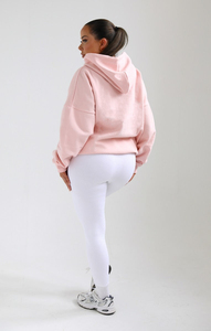 เสื้อฮู้ดดี้ผู้หญิงทรงโอเวอร์ไซส์ พิมพ์ลาย สีพื้น สวมใส่สบาย  โลโก้สั่งทำได้ ผ้าฝ้าย 100% สำหรับฤดูหนาว - Product Image 4