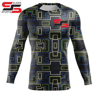 Venta al por mayor de camisa de sublimación de manga larga de impresión Rash Guard para hombres deportivos Baselayers - Product Image 3