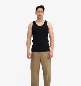 Camiseta sin mangas de algodón 240 gramos 100% con logotipo personalizado al por mayor, chaleco de gimnasio sin mangas para correr atlético para hombres - Product Image 2