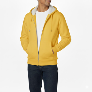 Sweat à capuche oversize à fermeture éclair intégrale pour homme, streetwear, coton 500 g/m², personnalisable, double fermeture éclair - Product Image 5