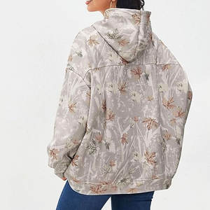 เสื้อสเวตเตอร์ผ้าฝ้ายมีฮู้ดเสื้อสเวตเตอร์มีฮู้ดเสื้อลำลองทรงหลวมสไตล์ฤดูหนาวมีโลโก้ด้านหน้า - Product Image 2