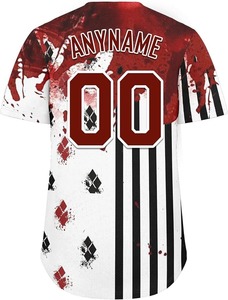 Venta al por mayor camisetas de béisbol personalizadas con cuello en V transpirable impreso 100% poliéster para hombres y mujeres pedidos al por mayor - Product Image 4