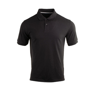 Polos Polo pour hommes été coton solide trois couleurs respirant Premium manches courtes col montant chemise décontractée - Product Image 1