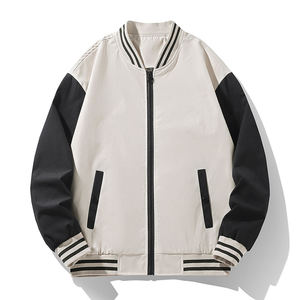 แจ็คเก็ตวาร์ซิตี้ชายขายดี แขนหนัง ปักลายตามสั่ง แจ็คเก็ตเบสบอลแบบ Letterman รับผลิตตามสั่ง ขายส่ง - Product Image 3