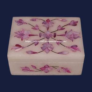 Luxueux meilleure qualité Design nouvelle personnalisation vadrouille Art marbre incrustation boîte avec nacre qualité utilisation pour bijoux boîte-cadeau - Product Image 3