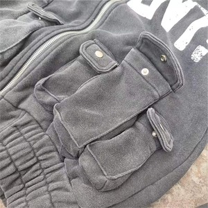 Nueva Sudadera con Capucha 2024 al por Mayor, 100% Algodón, Felpa Ecológica, Transpirable, Doble, 400 GSM, Gruesa, Sin Cordón, para Hombre - Product Image 2