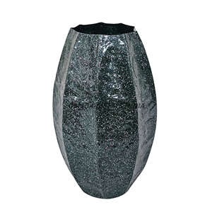 Artistic Antique Brass Metal <b>Vase</b> with Unique Hammered Texture and Round Silhouette Designed for <b>Vintage</b> Inspired Interiors - Product Image 3