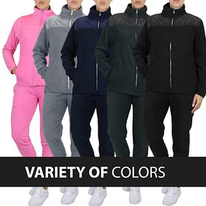 Ensemble assorti pour femme, décontracté d'hiver, 2 pièces, pull uni tendance et pantalon de jogging en polaire tissé, pour un usage quotidien - Product Image 2