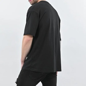 Camiseta de Hombre 100% Algodón, Estilo Holgado, Lavado Ácido, Hombros Caídos, Lisa, Estilo Urbano, Gruesa, Antiarrugas - Product Image 4