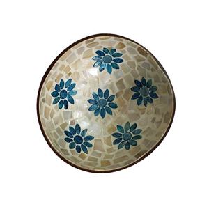 Tazón de coco hecho a mano con diseño de flores, precio al por mayor, el más vendido, para decoración de bodas, hecho en Vietnam - Product Image 1