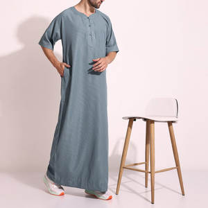 Thobe sur mesure pour homme 2025 – Manches longues, grande taille, vêtement islamique léger, séchage rapide, respirant, haute qualité - Product Image 3