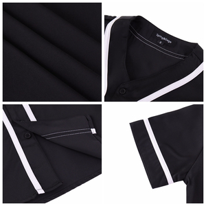 Uniforme de baseball en vedette Fitness Training Uniforme de baseball de couleur claire à col en V pour hommes Uniforme de baseball pour hommes - Product Image 3