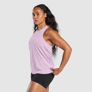 100% doux respirant à la mode femmes débardeurs-plaine sans manches entraînement Fitness Logo grande taille haut ajusté - Product Image 2