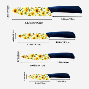 Juego de 6 Cuchillos Plegables de Cerámica para Carne, con Mango de Plástico, Ambidiestros, Aptos para Lavavajillas, Ecológicos - Product Image 2