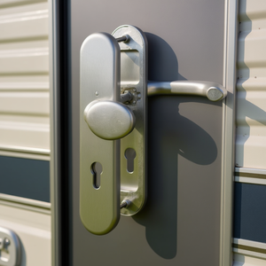 ชุดอุปกรณ์ป้องกัน HOPPE Schutzgarnitur Marseille 76G/3331/3410/1138 อะลูมิเนียม F1 อุปกรณ์ตกแต่งภายนอกรถบ้าน ขนาด 72 มม. ถึง 36-46 มม. - Product Image 3