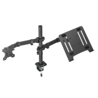 Nouvelle arrivée étagère de bureau à écran réglable en hauteur support pour double moniteur avec bras oscillants à double liaison