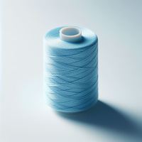 Fil à coudre teint 100 % coton de qualité supérieure, bleu, 12S/4 torsadé, fabriqué au Népal, certifié ISO, vente en gros, le meilleur de l'Himalaya BH-TH-01