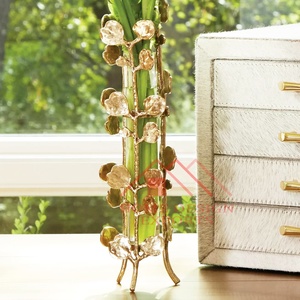 Latest Design <b>Gold</b> Antique Decorative Table Top Metal <b>Vases</b> for Living Room and Metal Decorative Modern Flower Bud <b>Vase</b> - Product Image 1