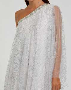 Vintage Ladies' Crepe <b>Silk</b> <b>Maxi</b> <b>Dress</b> Elegant Fairy Evening Gown Sequins Hot Sexy Split Leg Embroidered Waistline Parties - Product Image 5