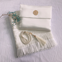 Tapis de prière musulman et chapelet avec sac de voyage, Sejadah, tapis de prière islamique doux