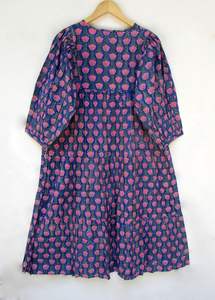 Énergique Rose Femmes Kimono Maxi Robe Corsage Dentelle Tissu Féminin Charme Bouton Décoration Numérique Cordon Ajustement Réglable - Product Image 2