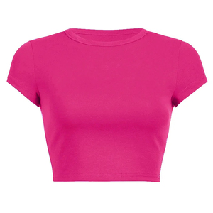 Top corto de talla grande de algodón 100% para mujer, camiseta sin mangas, camisetas acanaladas de alta calidad, logotipo personalizado, gimnasio, niñas, XL, incluye conjunto de Sujetador deportivo - Product Image 6