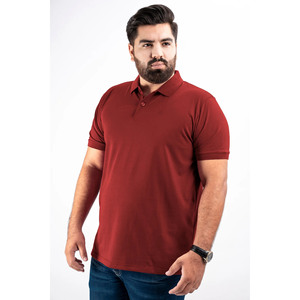 Polo Rojo de Manga Corta para Hombre, 100% Algodón, Transpirable, Informal, de Punto Jersey, Color Sólido, Corte Regular - Product Image 2