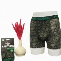 Boxers pour hommes à taille mi-haute en coton et élasthanne, personnalisables avec logo, sous-vêtements extensibles, respirants, sans coutures, séchage rapide, avec option de marque privée