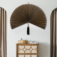 100% Boho Large Brown Bambus Wandbehang Fan Dekorative Bambus Falt fächer Wand dekoration Home Hotel Resort Vietnam Hersteller