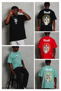 T-shirt oversize streetwear, imprimé vintage, grande taille, coton lourd, fabriqué en Turquie, OEM ODM - Product Image 6