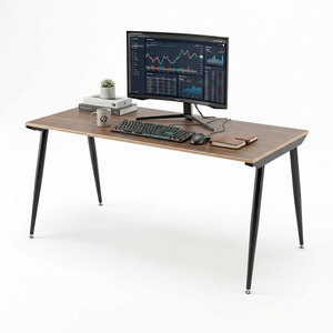 HBCO036 160x80cm <b>Computer</b> <b>Desk</b> with Melamine Coating Plywood and Iron Cone Legs - Product Image 1