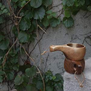 Taza Kuksa de Madera Ecológica Pulida Lista para Regalar para Ocasiones Especiales con Diseño Artesanal Premium a Bajo Precio - Product Image 1