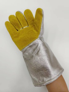 Guantes aluminizados de alta temperatura Soldadura resistente al calor Guantes de trabajo de seguridad contra incendios Protección térmica industrial - Product Image 3