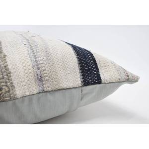 Gray Wool Kantha Patchwork <b>Pillow</b> 16x48 Inches Woven with Vintage Pattern Design - Product Image 5