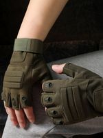 Guantes Deportivos Unisex Personalizados de Medio Dedo, Transpirables, de Neopreno y Cuero, con Cierre de Cordón, Ligeros, para Gimnasio, de Seda de Hielo
