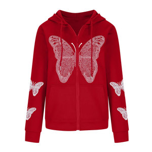 Nouveau design – Sweats à capuche décontractés pour hommes avec fermeture éclair et strass, pour usage extérieur – Vente en gros, haute qualité, polyester/coton - Product Image 1