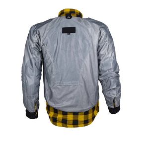 Chemise en flanelle de coton de qualité supérieure à carreaux jaunes et noirs avec des chemises de protection de travail personnalisées et une chemise boutonnée résistante au feu - Product Image 3