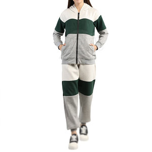 Vêtement décontracté, logo personnalisé, survêtement en toile solide pour femme, hiver, haute qualité, 2 pièces, respirant, vente d'usine - Product Image 1
