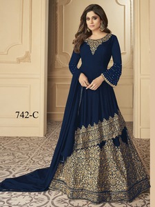 Costume Salwar en fausse Georgette lourde et belle de style moderne à la mode avec Dupatta avec fournisseur de travaux de broderie Codding de l'Inde - Product Image 6