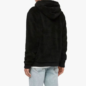 Pull à capuche en polaire Sherpa personnalisé pour hommes, léger et chaud pour l'hiver, design surdimensionné avec col à capuche confortable - Product Image 3