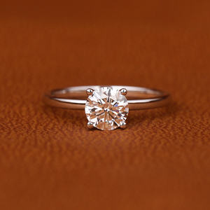 Bague de fiançailles en or 14KT 3.00 CT de style classique de luxe avec diamant cultivé en laboratoire IGI certifié cadeau d'anniversaire parfait - Product Image 1