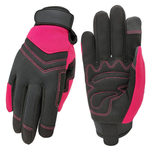 ถุงมือทำสวนสำหรับผู้ใหญ่ถุงมือสวมมือเพื่อความปลอดภัยในสวนสีชมพูพิมพ์โลโก้ได้ตามต้องการ - Product Image 4